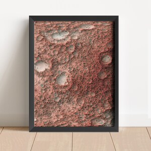 Mond (Erde) Minimalistische Reliefkarte | Mond Wand Kunst | Mond gerahmter Druck | Antikes Wanddekor | Astronomie Poster | KEINE 3D-KARTE