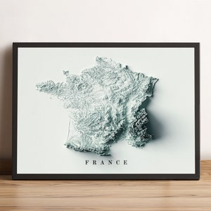 France Relief Map 