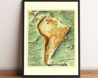 South America Map, South America Relief Map, South America Bathymetrical Map, South America Digital Map, South America Printable Map