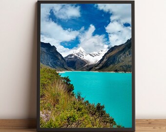 Laguna Paron, Peru - Andes Print - Mountain Printable Art - Blue Lake Wall Art - Mountain Lake Decor - South American Landscape - Lake Art