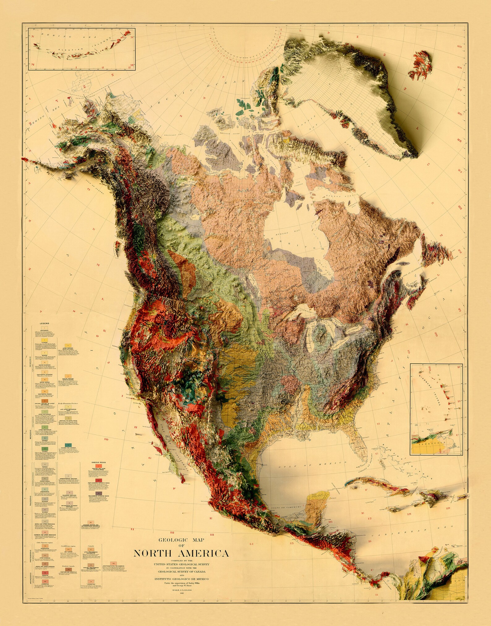north-america-map-north-america-relief-map-north-america-etsy