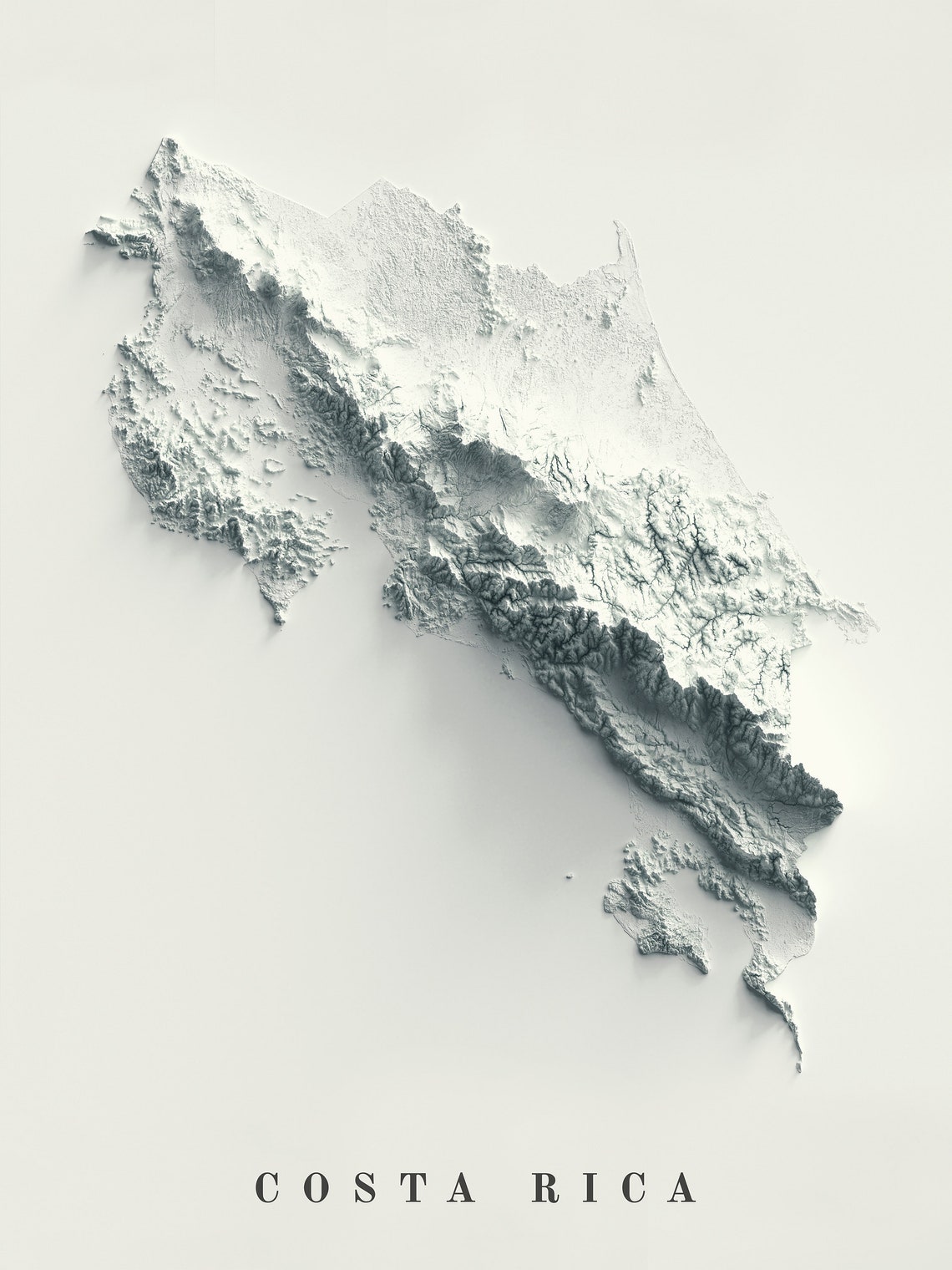 Costa Rica Map set With Two Maps, Costa Rica Relief Map, Costa Rica ...