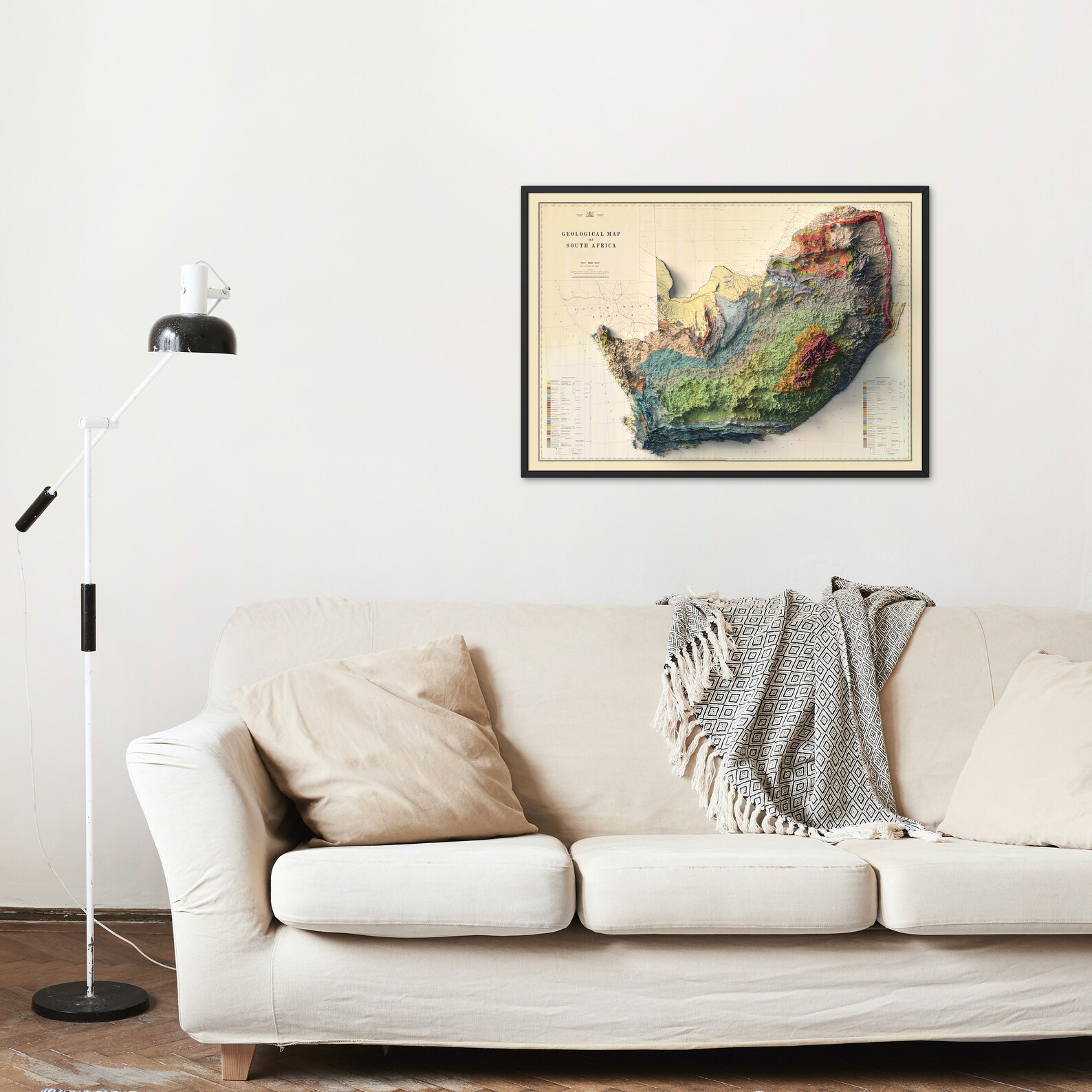 South Africa Map South Africa Relief Map South Africa Etsy Canada