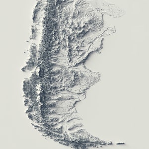 Patagonia Map set With Two Maps, Patagonia Shaded Relief Map, Patagonia ...