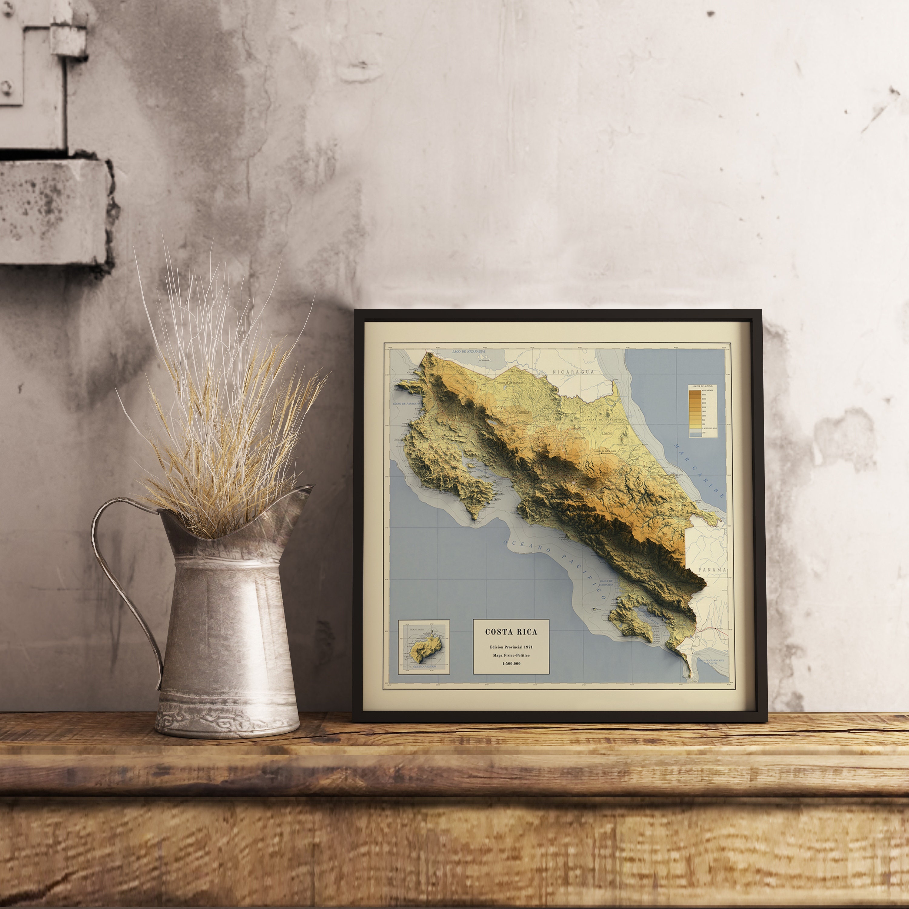 Costa Rica Map, Costa Rica Relief Map, Costa Rica Printable Map, Costa