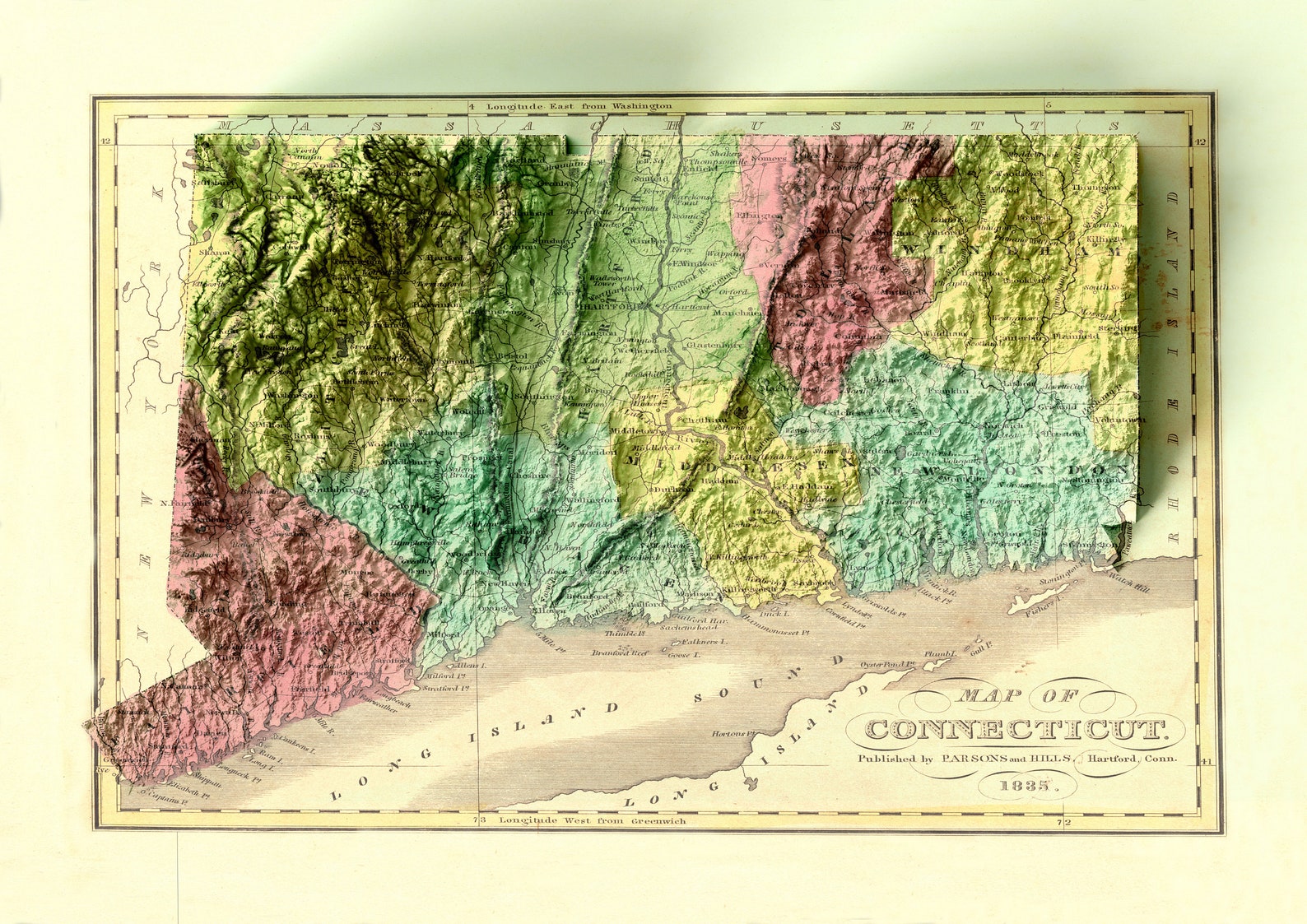 Connecticut Map Connecticut Relief - Il 1588xN.3075795756 Cmol