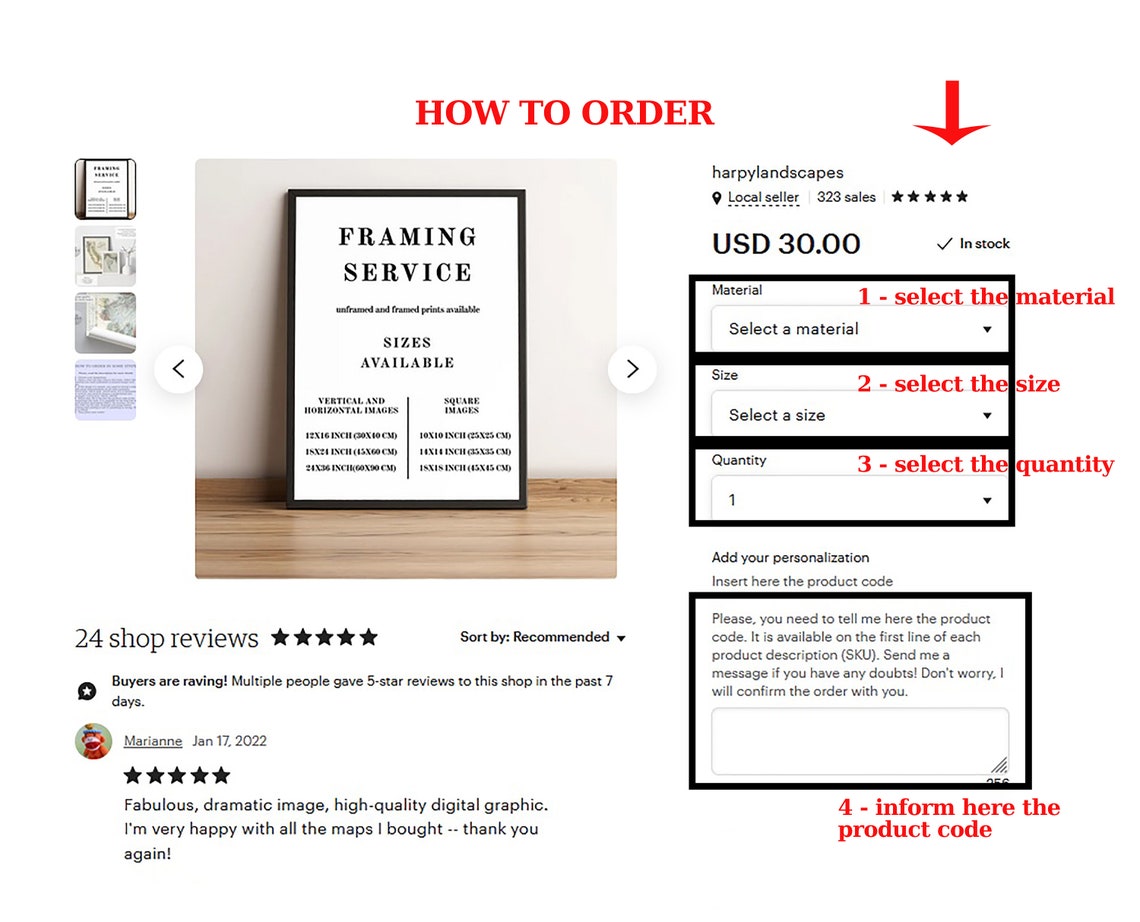 Printing and Framing Service, Any Print and Any Size Framed or Unframed