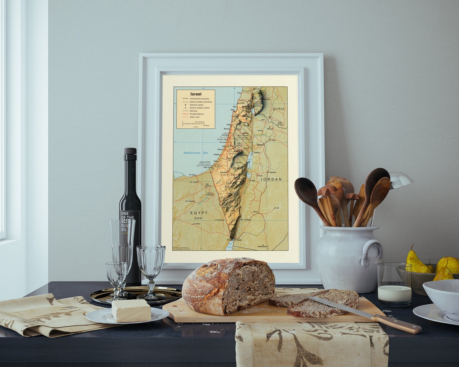 Israel Map, Israel Relief Map, Israel Printable Map, Israel Digital Map