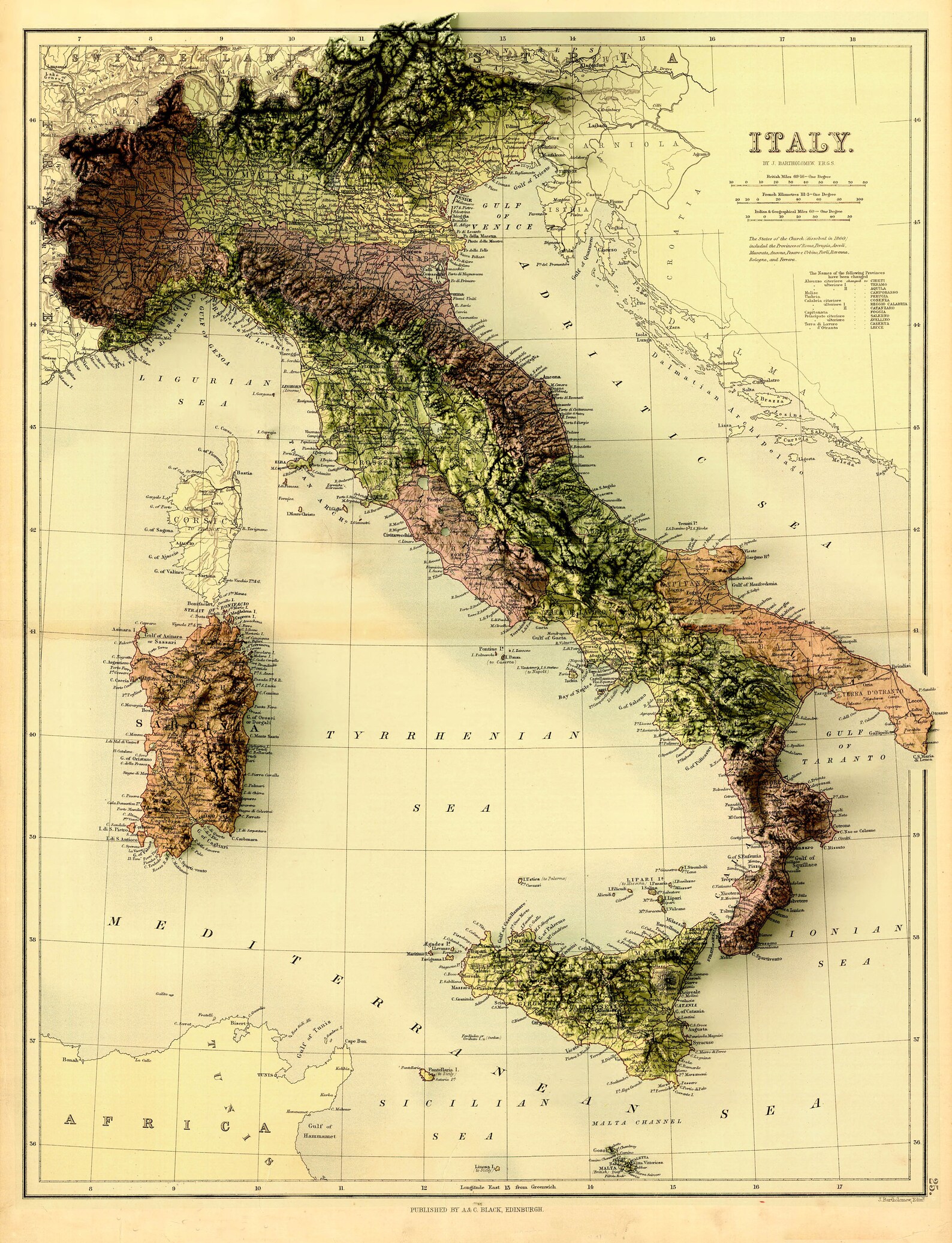 Italy Map Italy Relief Map Italy 3D Map Italy Vintage Map | Etsy
