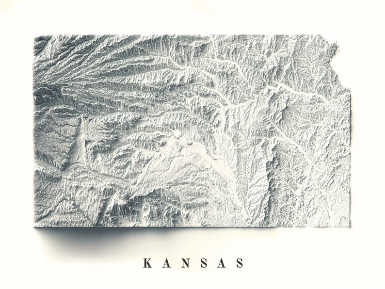Kansas Map set With Two Maps Kansas Printable Map Kansas - Etsy