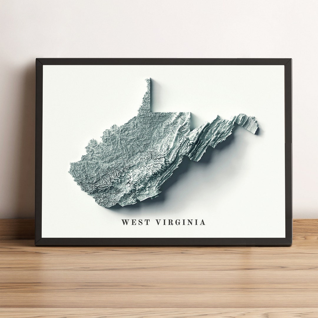 West Virginia Map set With Two Maps, West Virginia Relief Map, West