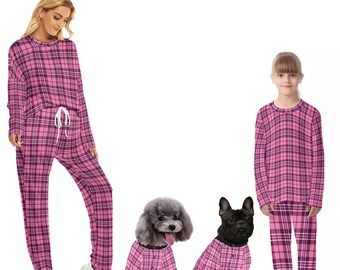 dog and owner matching pyjamas