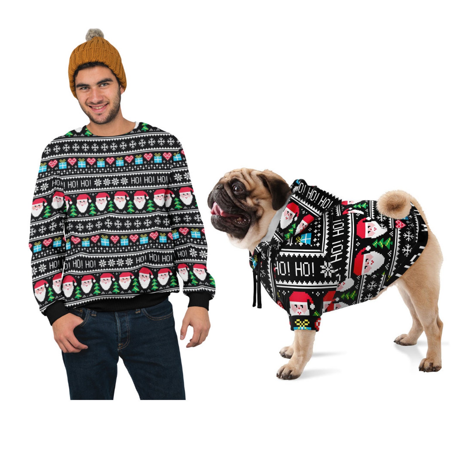 Matching Dog and Owner Ugly Christmas Sweater Pet Owner Set Etsy