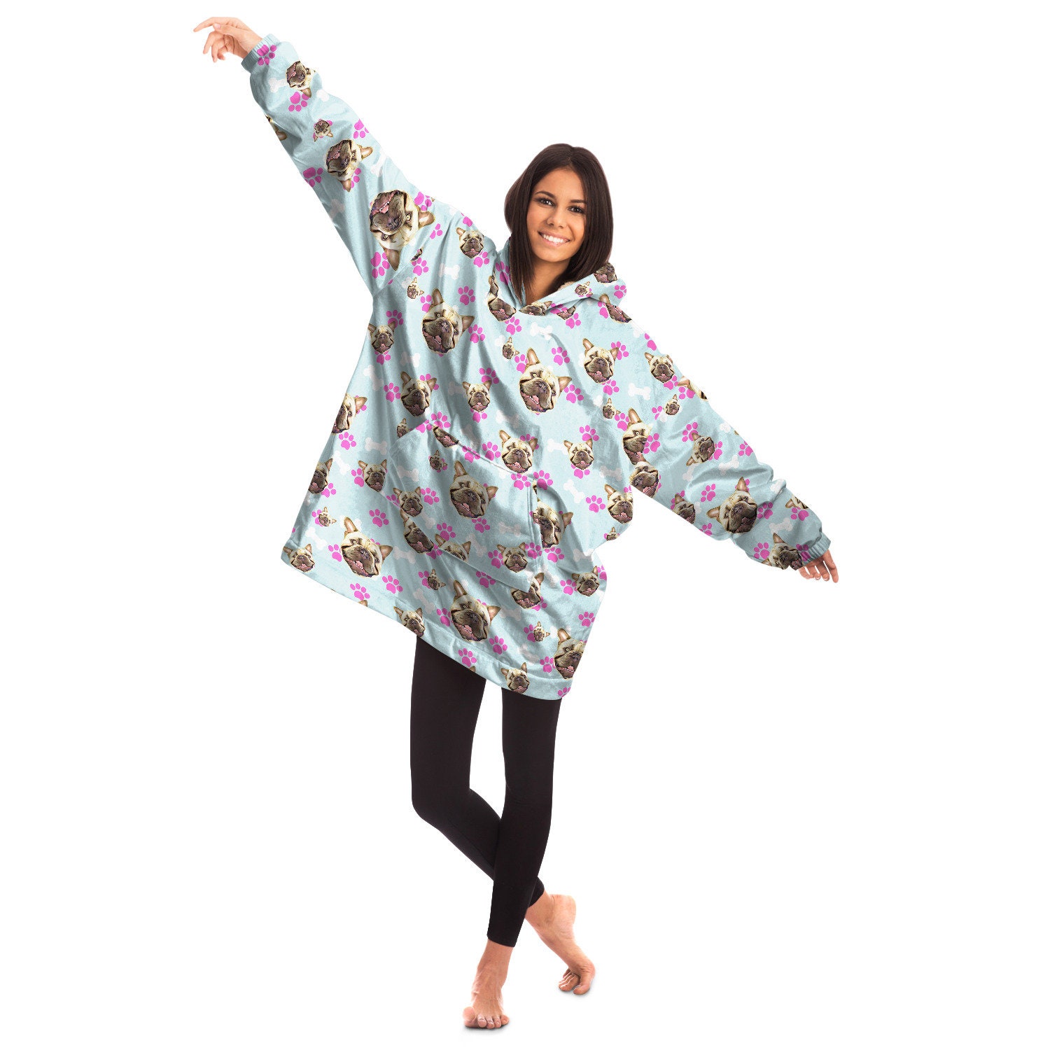 HOODIE BLANKET Custom Hoodie Your Dogs Photo Dog Portrait Etsy