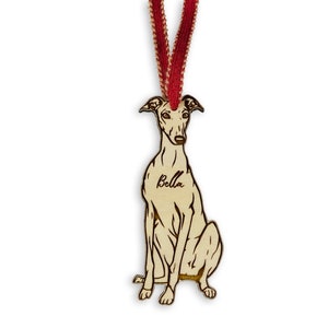 Personalized Whippet Christmas Ornament