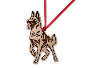 Belgian Malinois Dog Ornament - Malinois Dog Dad Mom Gift Memorial