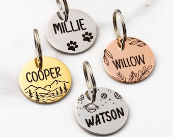 Personalized Dog Tag - Dog Name Tag - Dog ID Tag - Custom Dog Tag - Pet ID Tag - Dog Collar Tag - Engraved Dog Tag