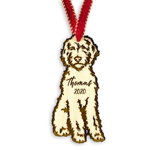Personalized Aussiedoodle Christmas Ornament