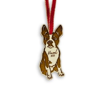 Boston Terrier Christmas Ornament - Boston Terrier Mom Gift Memorial