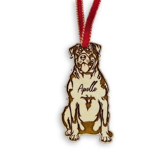 Personalized Rottweiler Christmas Ornament Rottweiler Dad Etsy