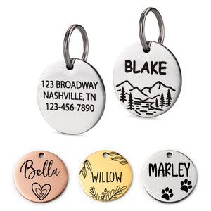 Small Cat Tag Cat ID Tag Small Cat Tag Personalized Engraved Cat Tag Tiny Cat Tag Personalized Cat Collar Tag image 10