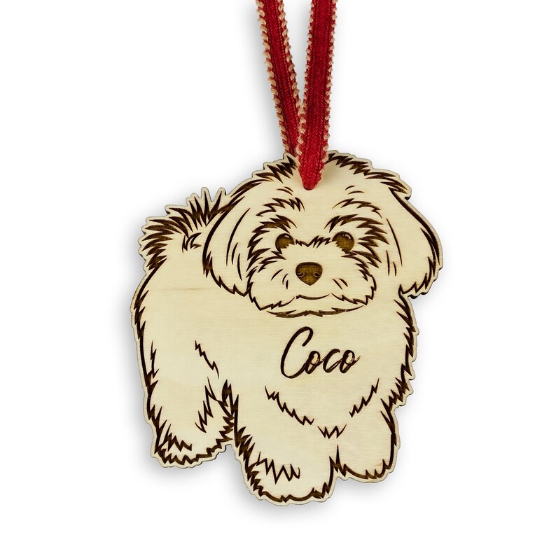 Personalized Maltese Christmas Ornament Maltese Dad Mom Gift Etsy