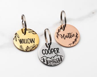 Cat Tag - Cat Name Tag - Cat Collar Tag - Cat ID Tag - Custom Cat Tag - Cat Tags for Collars Personalized