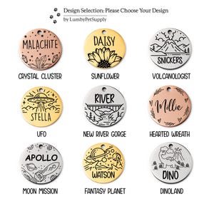 Design selection options for the horse bridle tags.