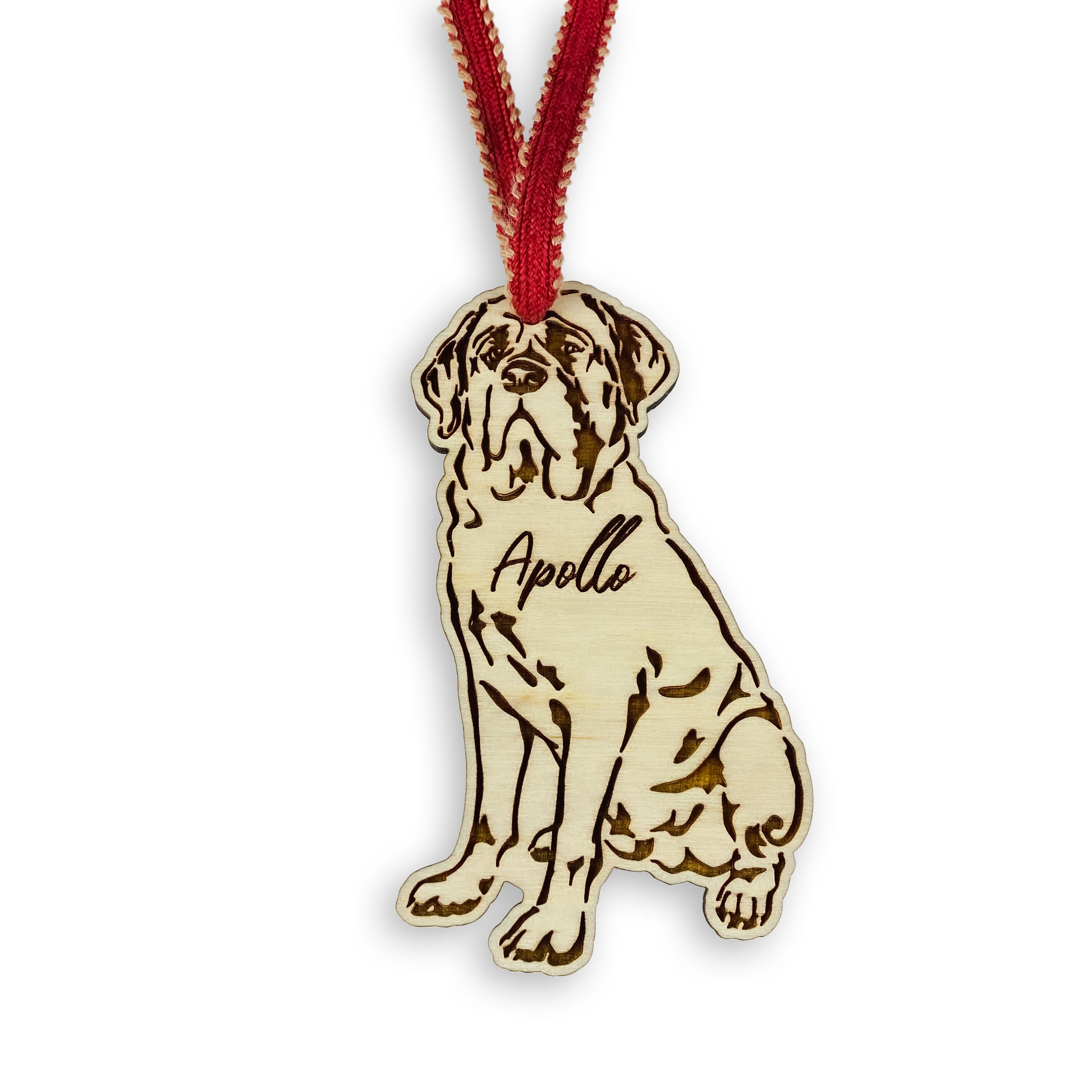 Personalized Neopolitan Mastiff Ornament Laser Etch Dog/'s Name Gift for Neopolitan Mastiff Owner Neopolitan Mastiff Christmas Ornament