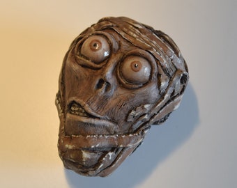 Mummy Monster, hand sculpted, one of a kind, monster art sculpture magnet