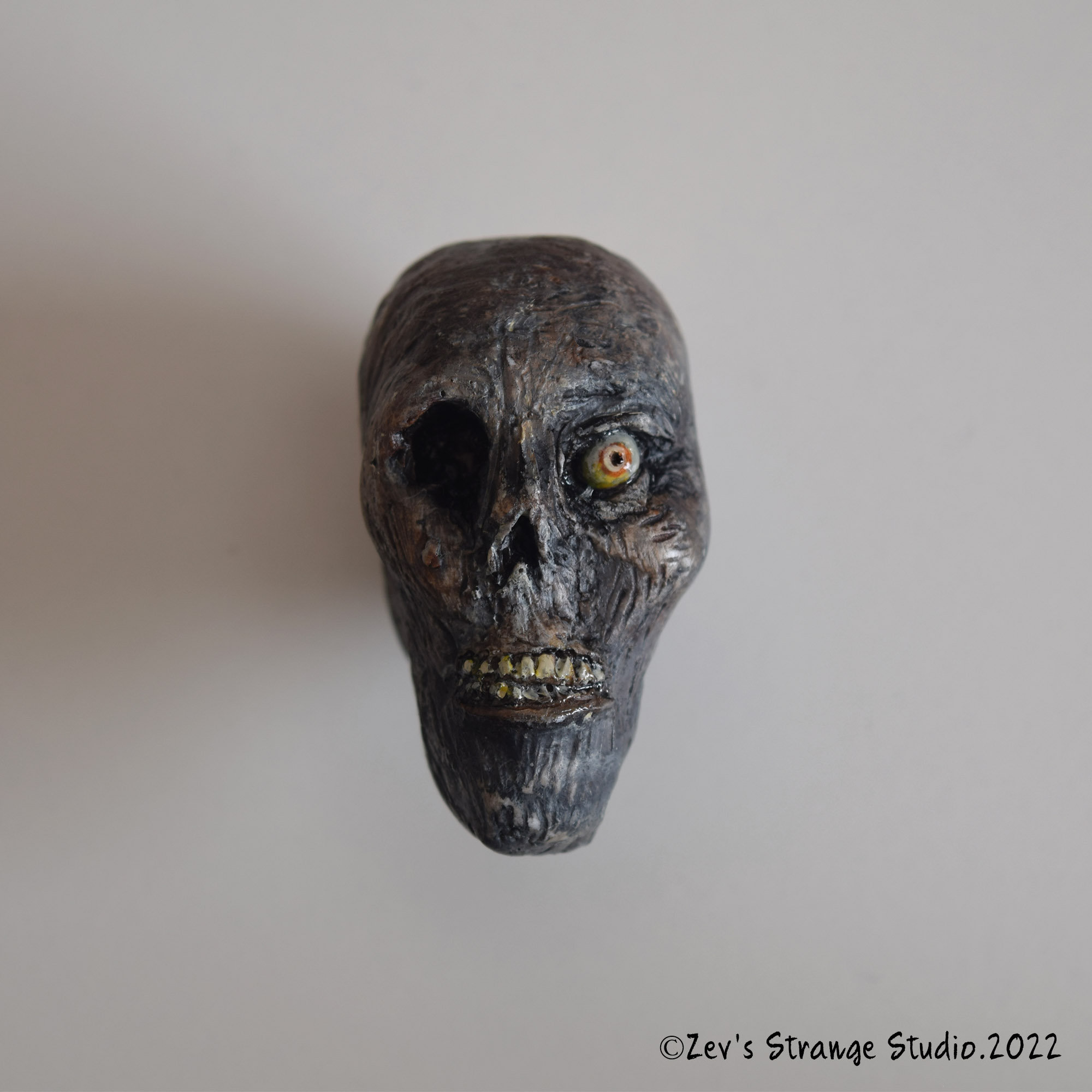 Handmade One Eye Zombie Art Magnet, Horror Sculpture - Etsy