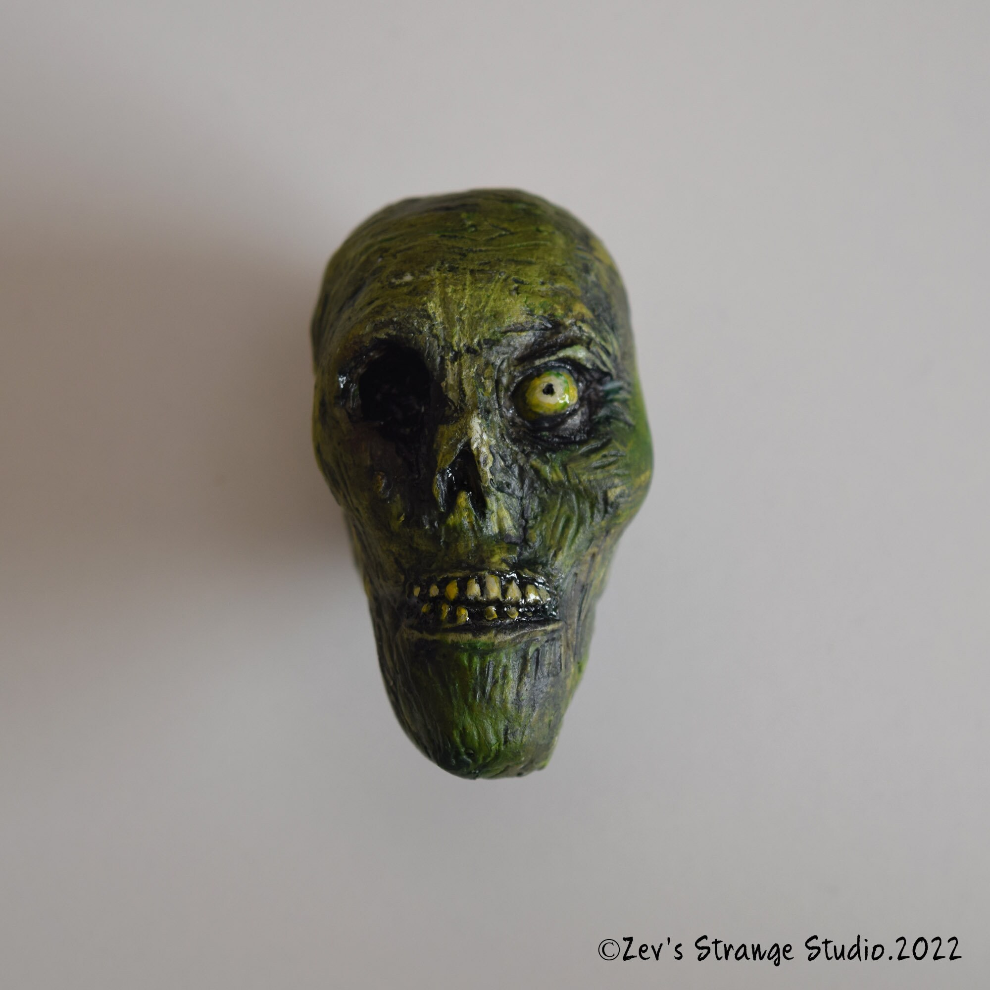 Handmade One Eye Zombie Art Magnet, Horror Sculpture - Etsy