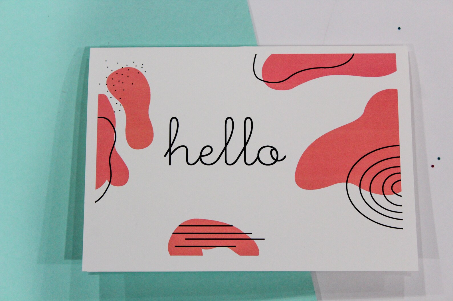 Hello Greeting Card Etsy