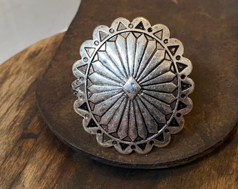 Burnished Oval Stretch Scarf Ring