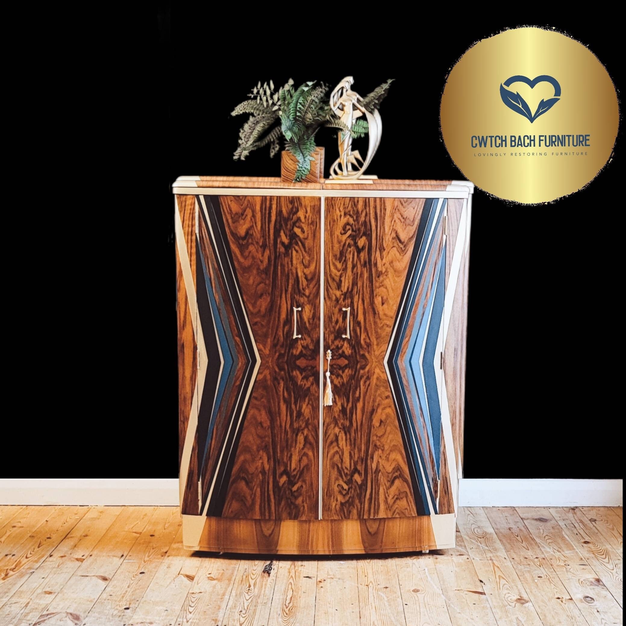 Painted Art Deco Cocktail Vintage Drinks