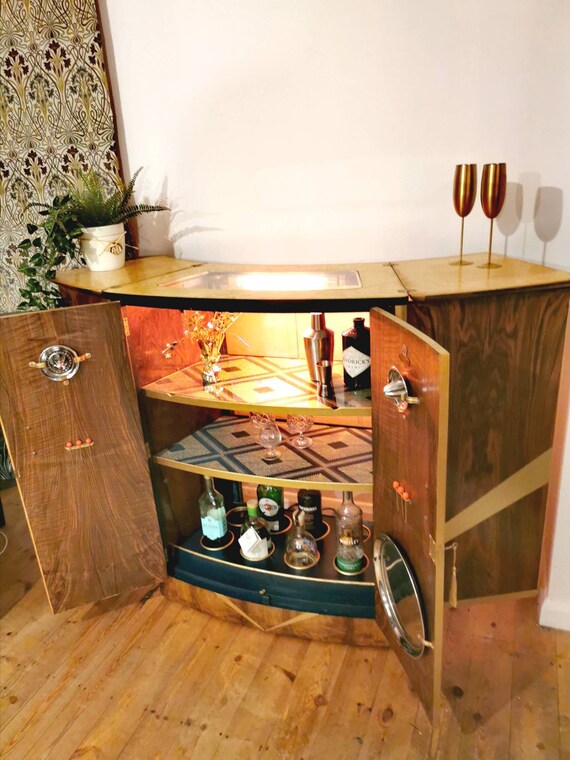 MADE TO ORDER Drinks Cabinet Cocktail Cabinet Walnut and Maple