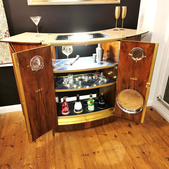 Cocktail cheap cabinet bar