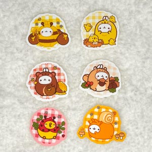 Niedliche Molang Aufkleber, Schnecken Molang, Marienkäfer Molang, Honig Molang, Bären Molang, Kaninchen Aufkleber, Planer Aufkleber, Journal Aufkleber