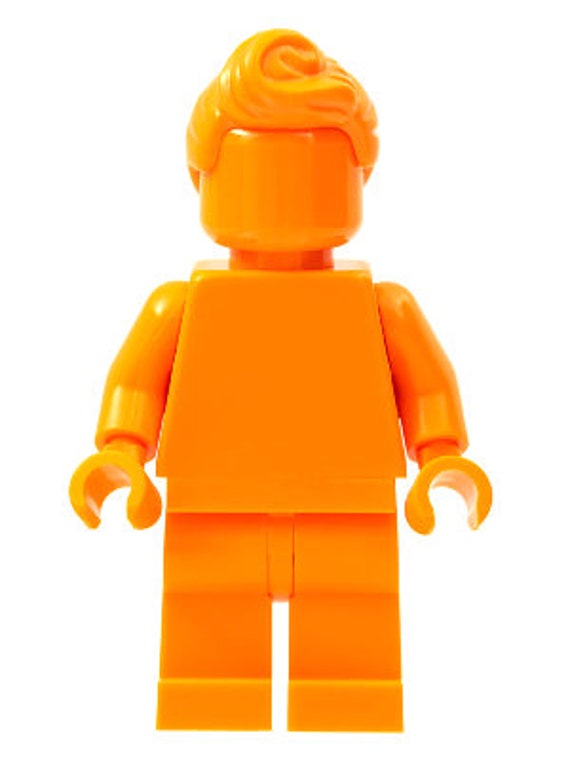 1 Orange Monochrome With Ponytail and Fringe Minifigure - Etsy