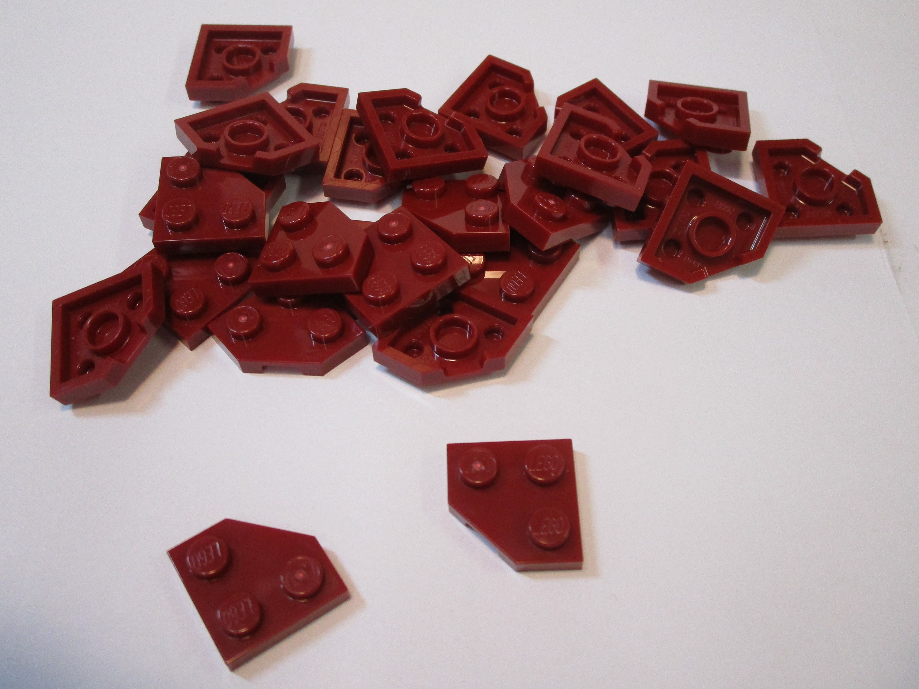 25 Lego Dark Red Wedge Plate 2 2 Cut - Etsy