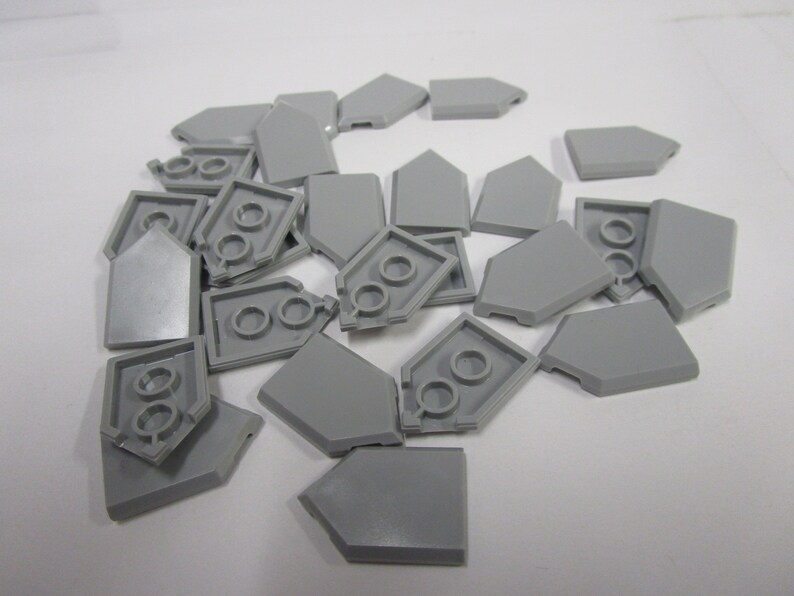 25 Lego Light Bluish Gray Tile Modified 2 X 3 Pentagonal Etsy