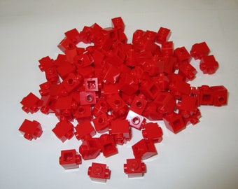 Lego Lot of 50 New Reddish Brown Bricks Modified 1 x 1 with Stud on 1 Side Part 