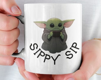 Baby Yoda Coffee Mug Etsy Baby Yoda Coffee Mug Etsy