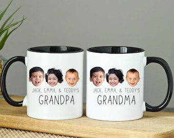 Baby Face Mug / Mug For Grandparent / Grandparents Baby Gift / Personalized Baby Mug / Mom Baby Mug / Baby Dad Mug / Grandpa, Grandma Mug