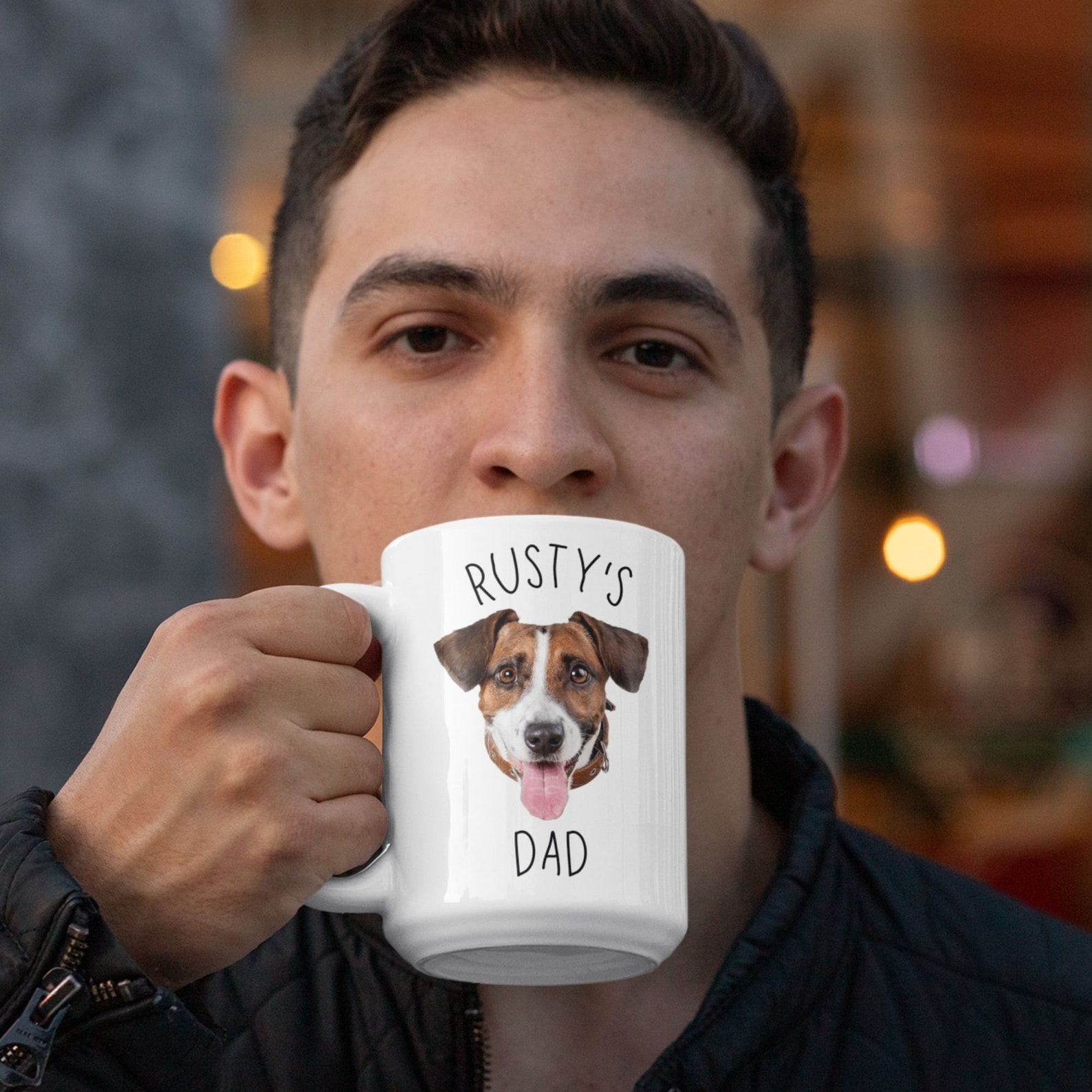 Dog Face Mug / Custom Dog Mug / Personalized Dog Mug / Dog Mom Etsy