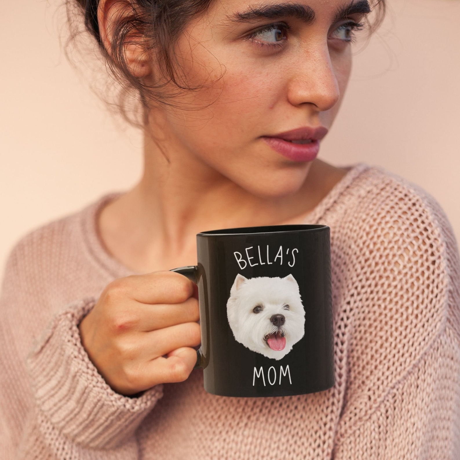 Dog Face Mug / Custom Dog Mug / Personalized Dog Mug / Dog Mom Etsy