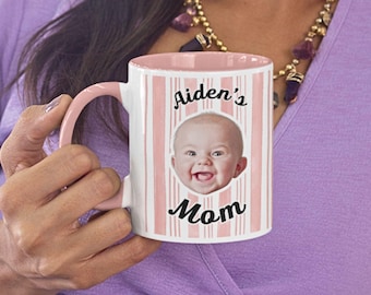 Taza personalizada con foto de bebé: regalo para mamá primeriza y primer día de la madre