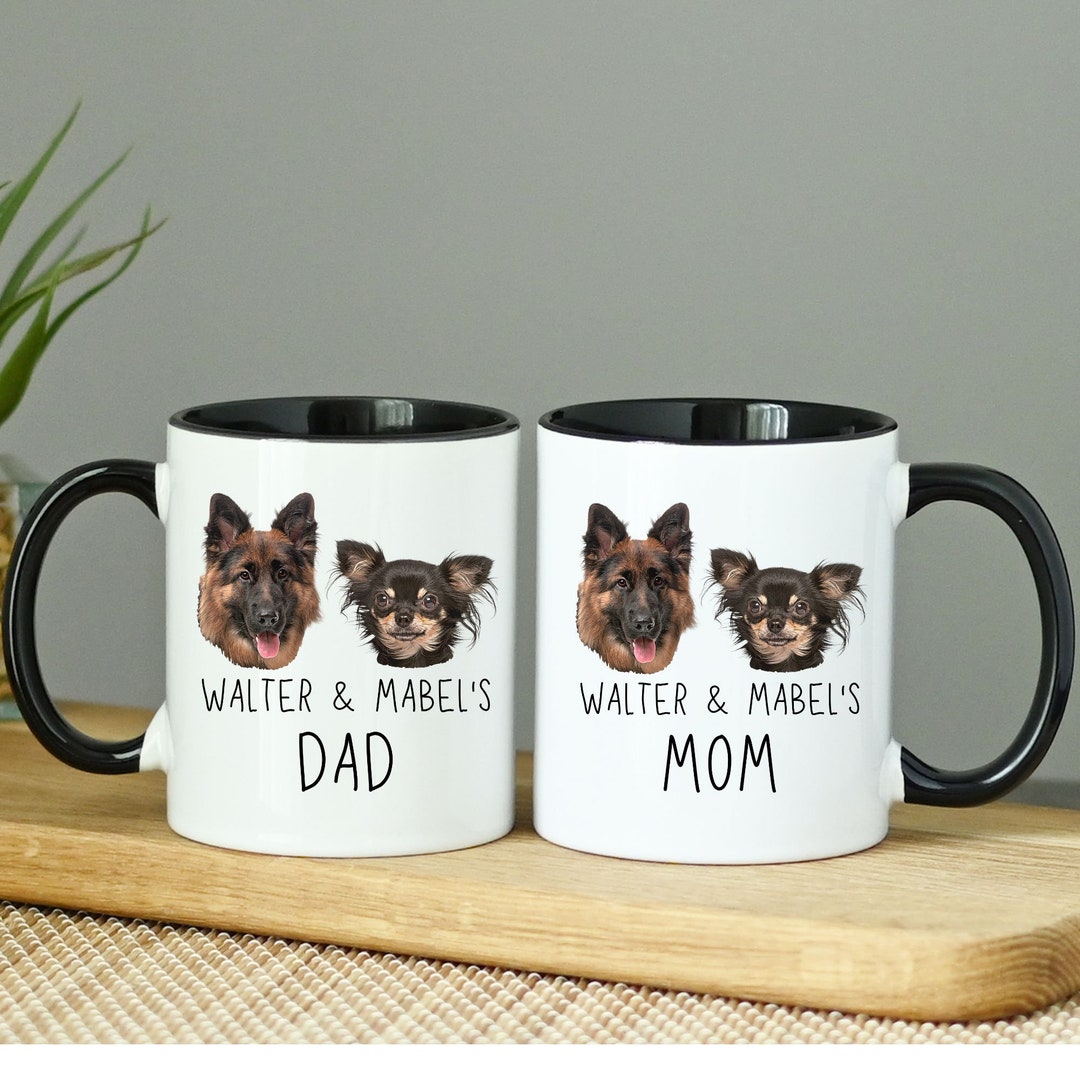 Happy Human Servant Ver Dog Photo - Personalized Custom Glass Mug main image 0