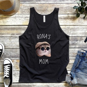 Cat Face Tank Top / Cat Tank Top / Cat Mom Cat Dad Tank Top Personalized / Custom Cat Tank Top / Cat Lover Tank Top / Unisex Jersey Tank