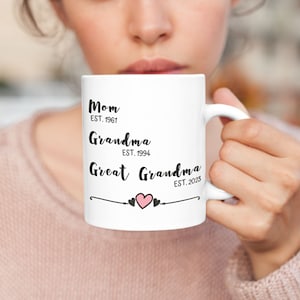 Grandma Mug / Great Grandma Mug / Great Grandma Gift / Mom, Grandma, Great Grandma / Mom Grandma Gift / New Baby Gift